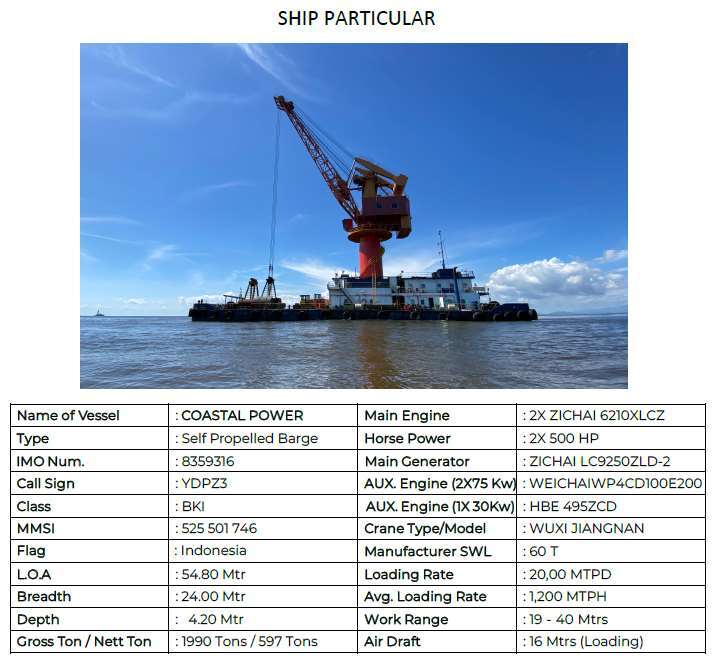 FC Coastal Power, ABAS crane barge